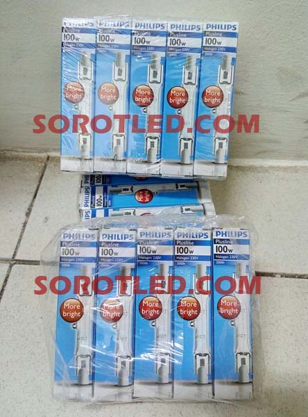 Lampu Halogen Philips 100watt PLUSLINE